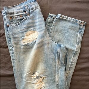 Stylish Light Blue Distressed Jeans